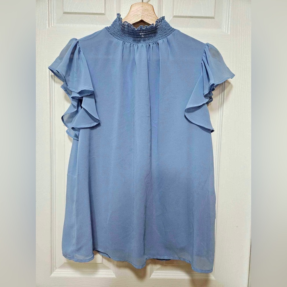 1. State Flutter Sleeve Chiffon Blouse